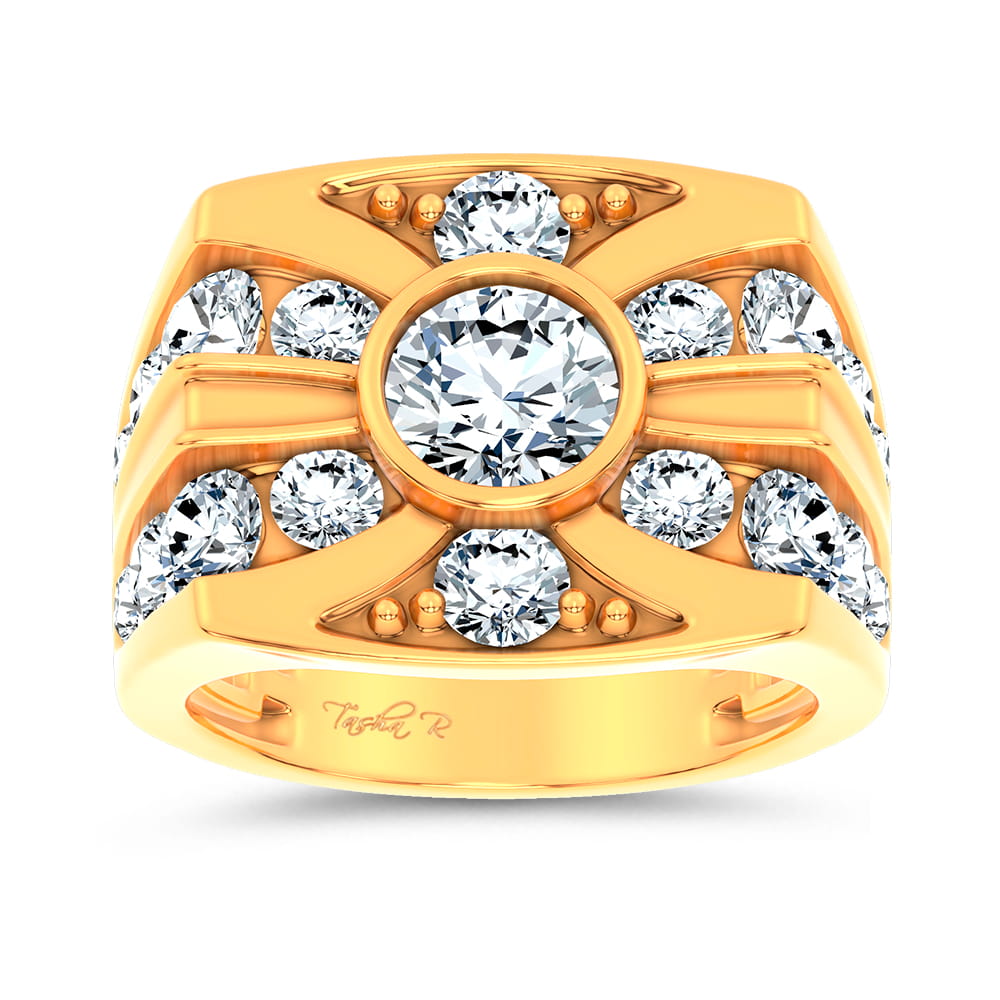 14k 4.75CT Certified Lab Grown Mens Ring 71233