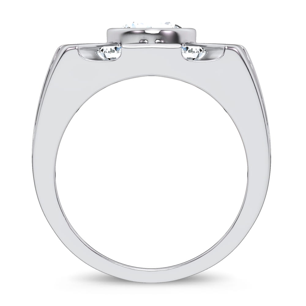 14k 4.49CT Certified Lab Grown Mens Ring 71234