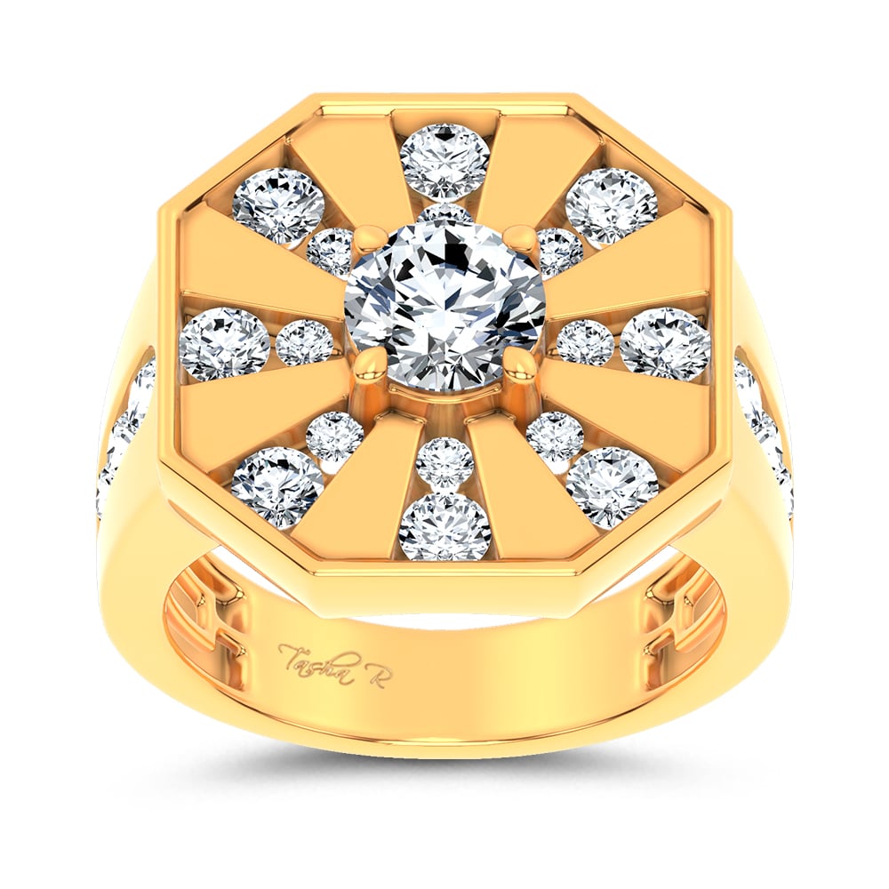 14k 3.00CT Certified Lab Grown Mens Ring 71237