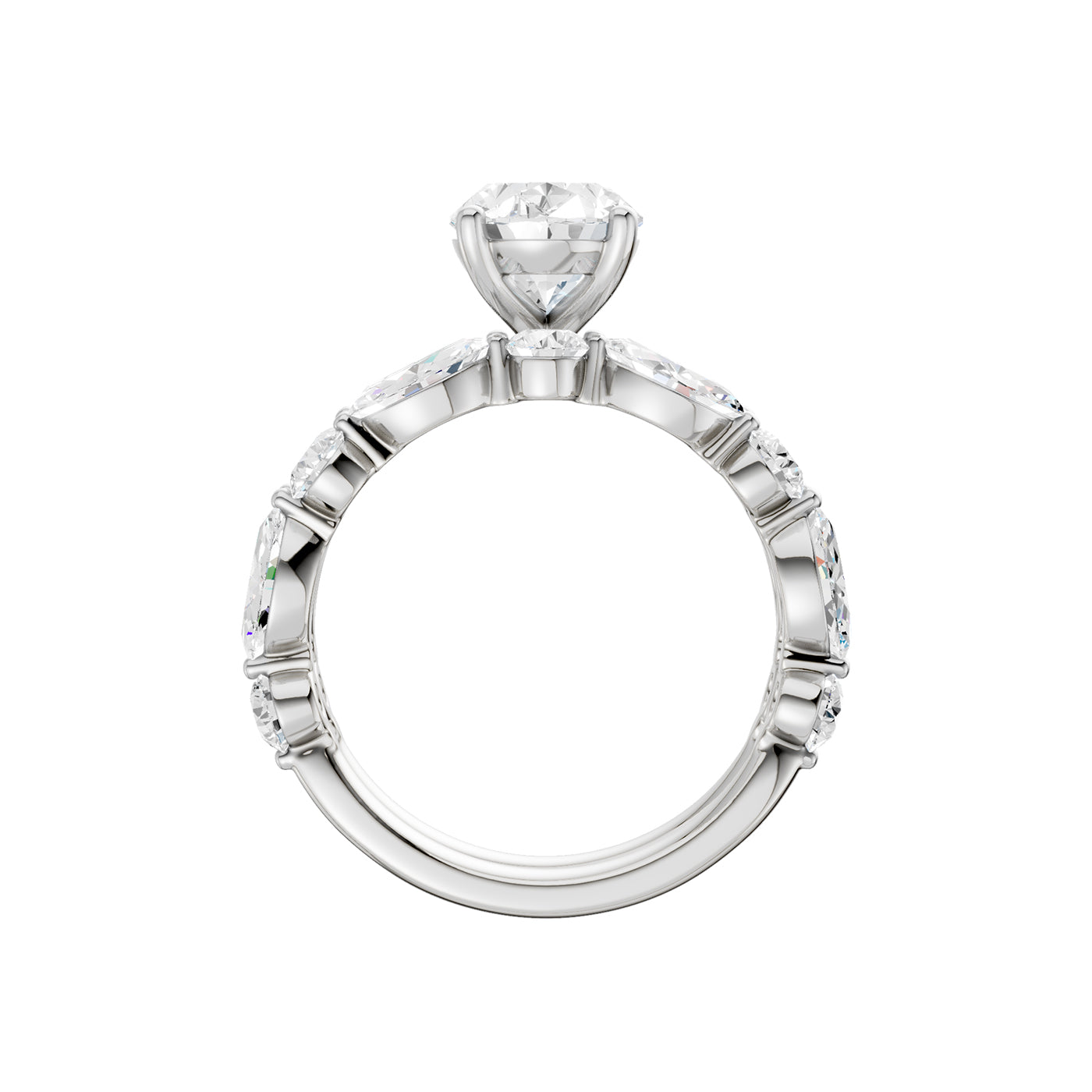 14K 4.00 CT Lab Grown Diamond Bridal Set 71408