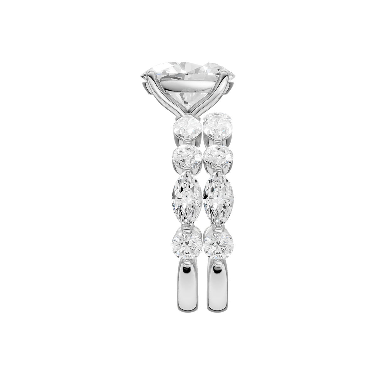 14K 4.00 CT Lab Grown Diamond Bridal Set 71408