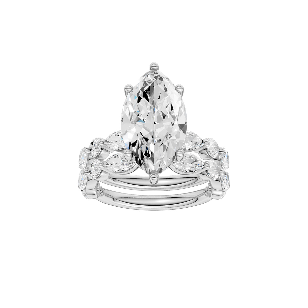 14K 6.00 CT Lab Grown Diamond Bridal Set 71941