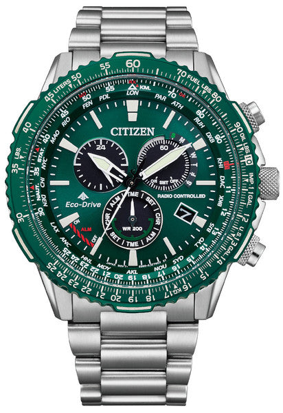 citizen-watch-cb5004-59w-eco-drive-pcat-promaster-radio-controlled-green-dial