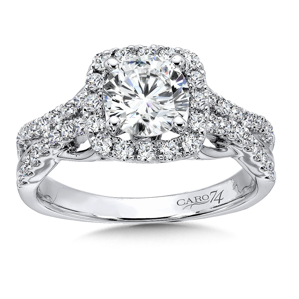 Modernistic Collection Halo Engagement Ring CR337W