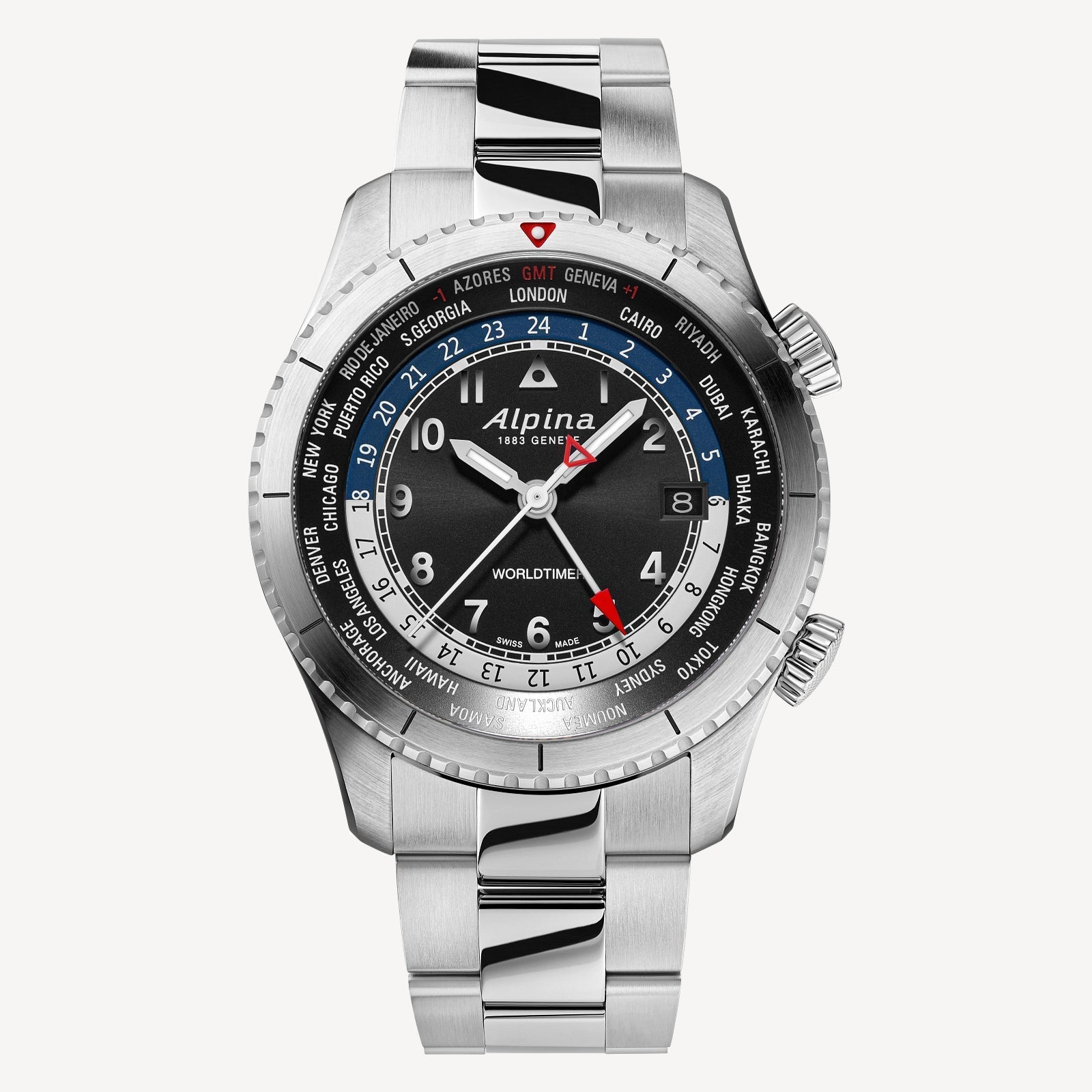 Pilot Quartz Worldtimer Watch AL-255B4S26B
