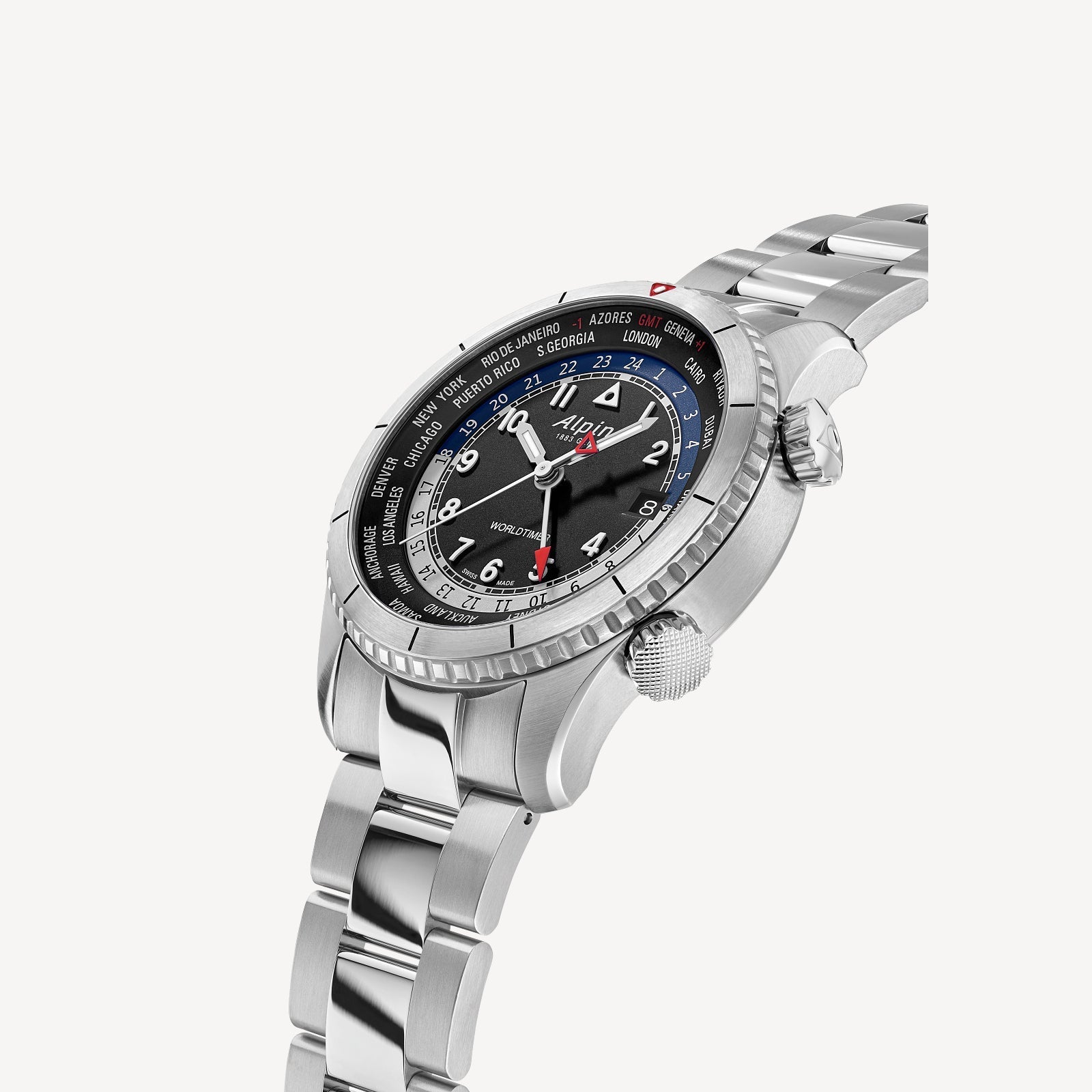 Pilot Quartz Worldtimer Watch AL-255B4S26B