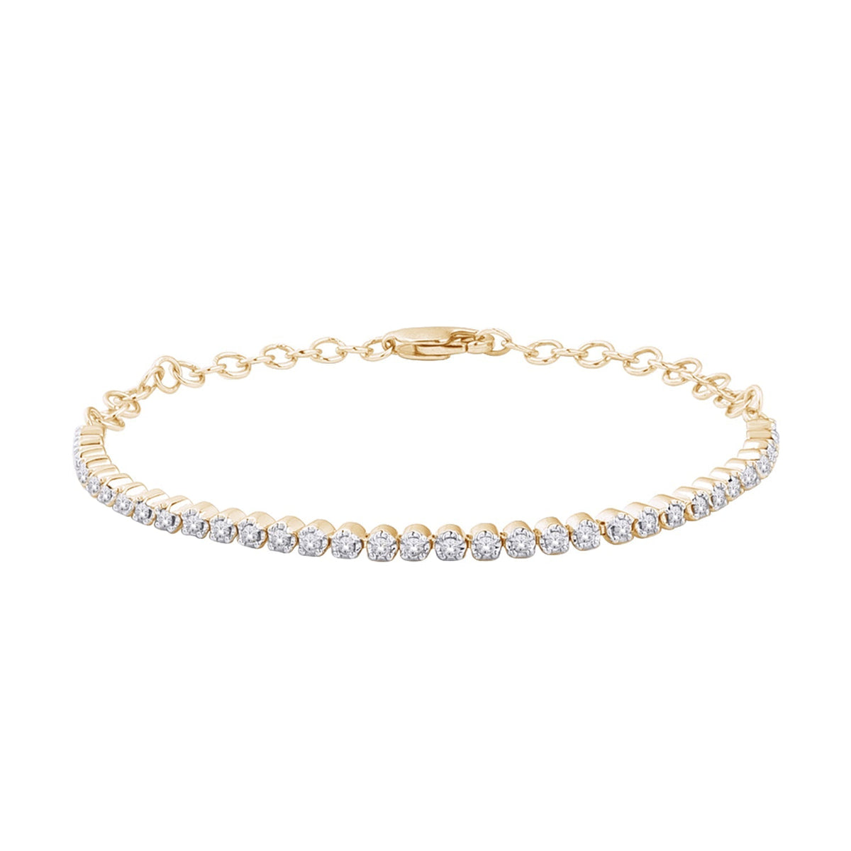 14K YELLOW GOLD 0.50 CT DIAMOND LADIES BRACELET SKB30456-50Y