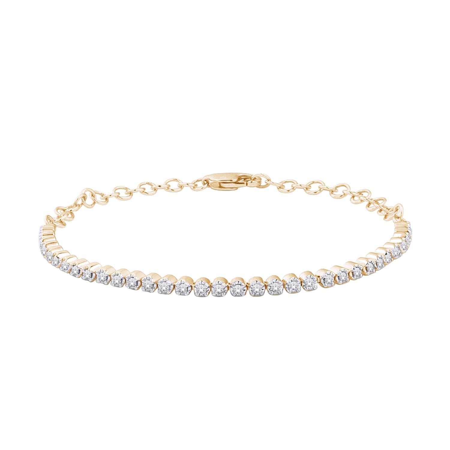 14K YELLOW GOLD 0.50 CT DIAMOND LADIES BRACELET SKB30456-50Y