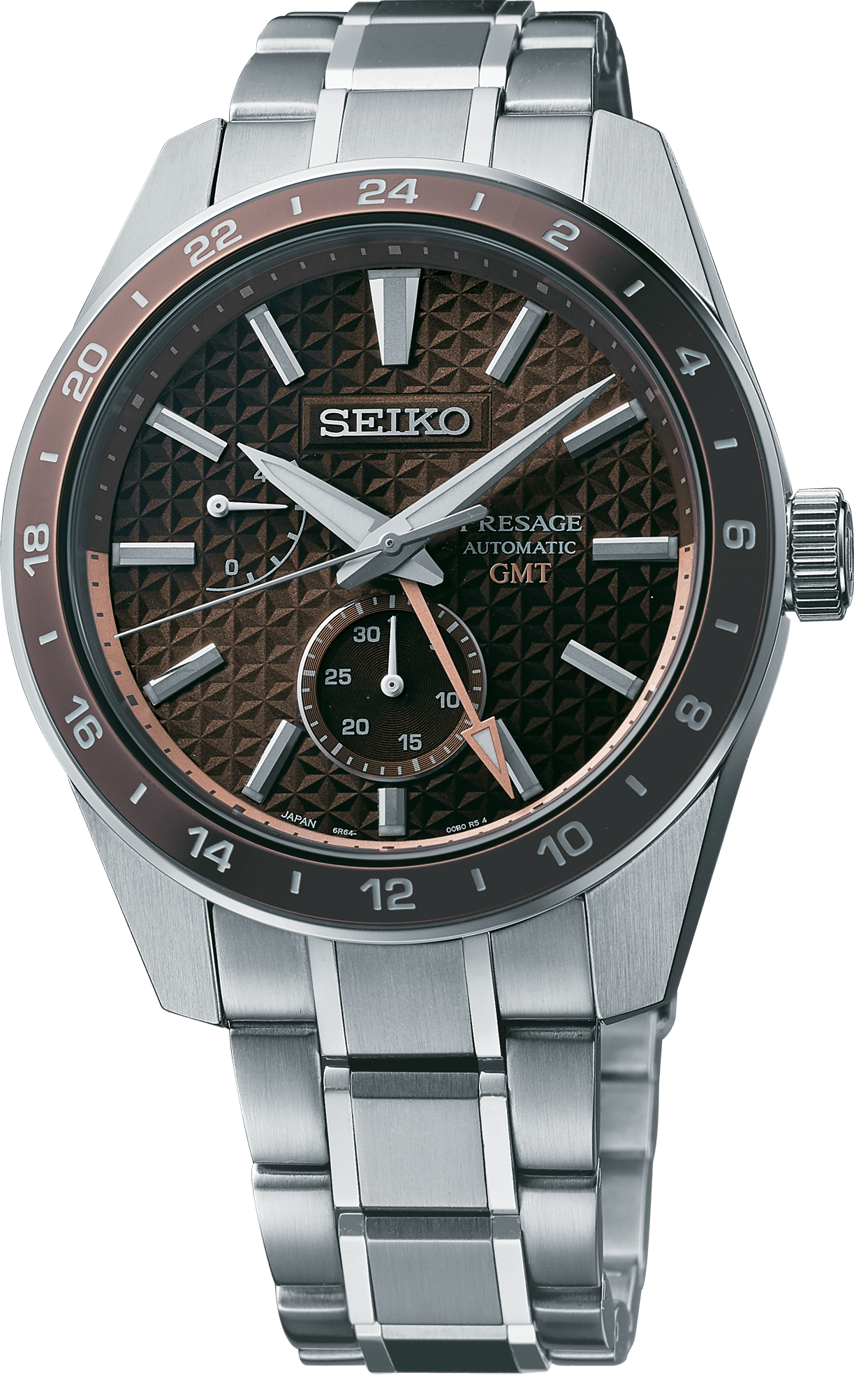 SEIKO LUXE PRESAGE SHARP EDGED SERIES GMT SPB225