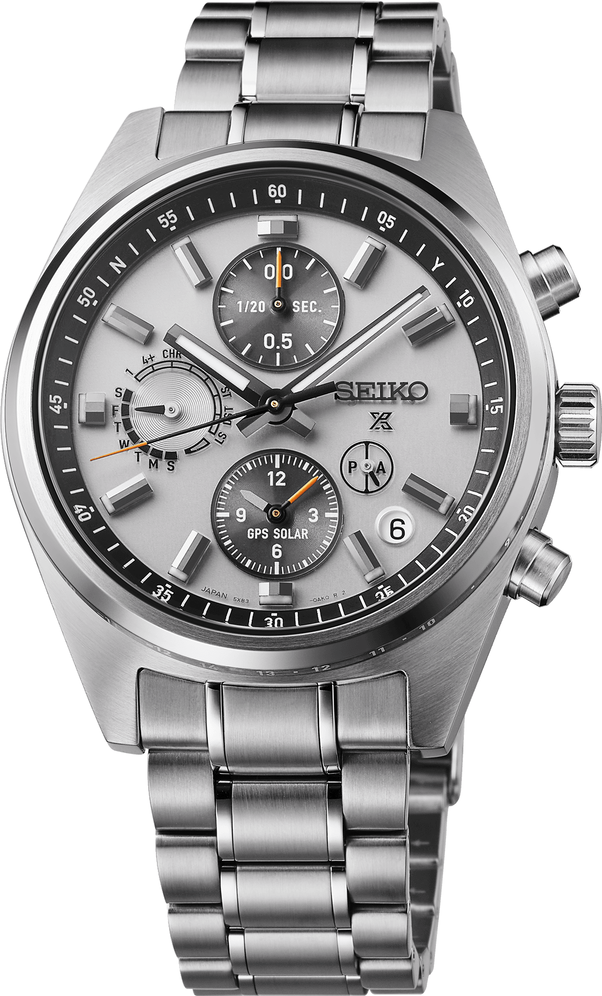 SEIKO LUXE PROSPEX SPEEDTIMER GPS SOLAR DUAL-TIME CHRONOGRAPH SSH165