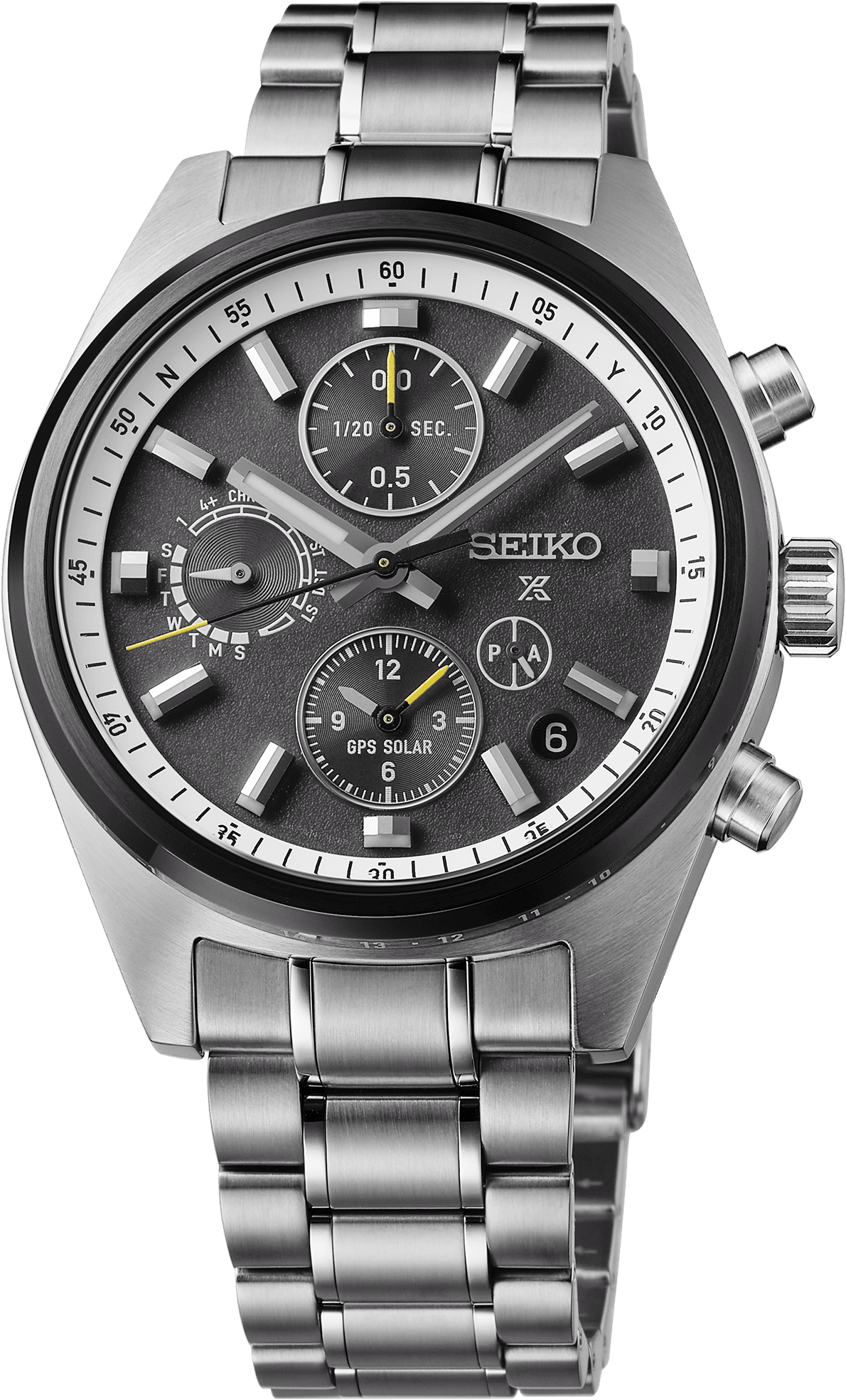 SEIKO LUXE PROSPEX SPEEDTIMER GPS SOLAR DUAL-TIME CHRONOGRAPH SSH167