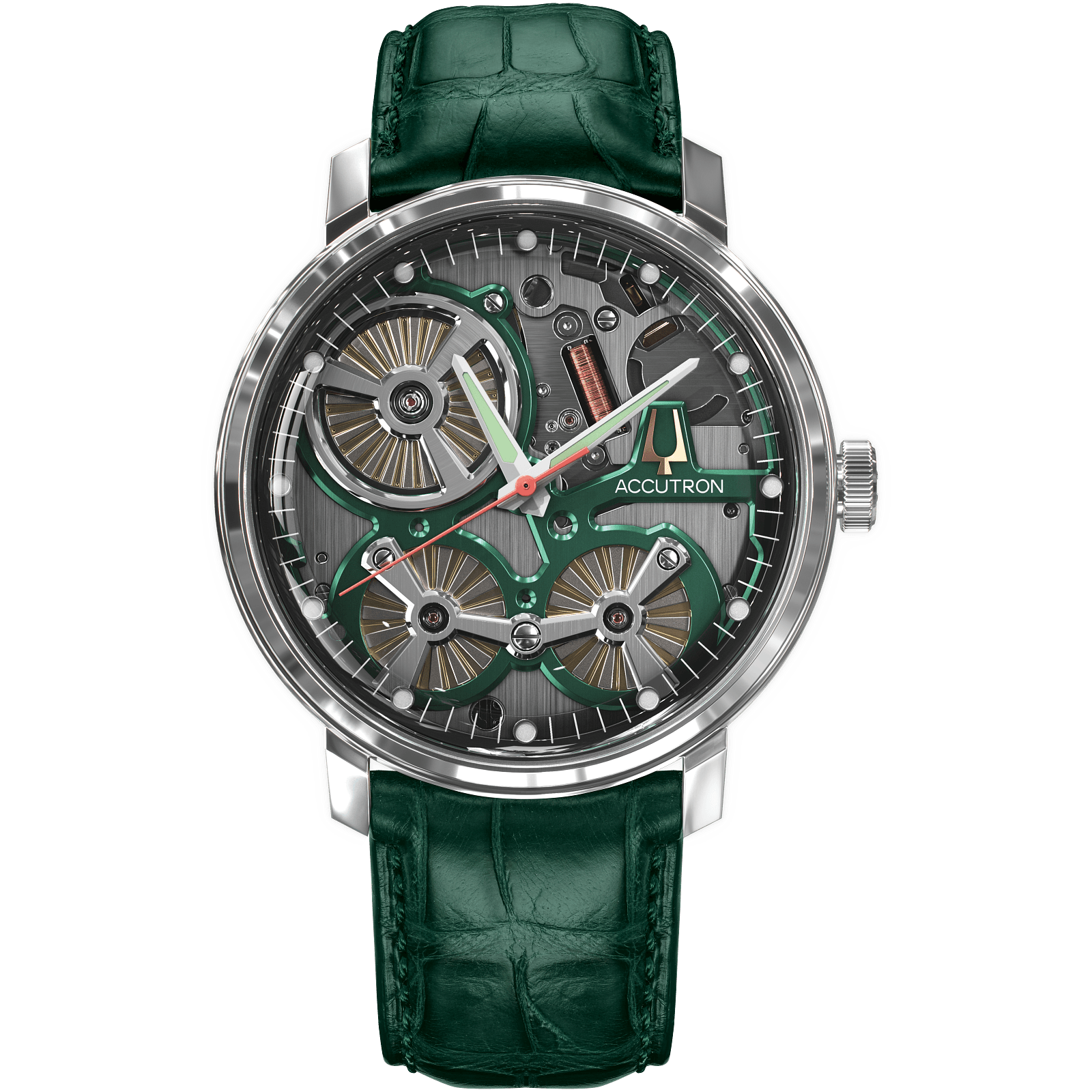 Accutron Stainless Steel Electrostatic Mens Watch 2ES6A003