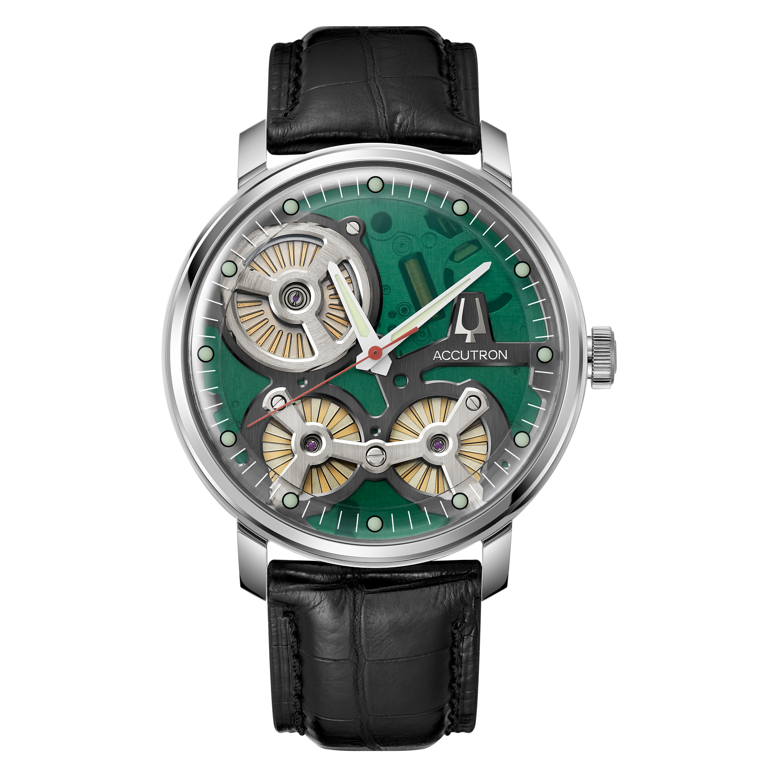 Accutron Stainless Steel Electrostatic Mens Watch 2ES6A005B