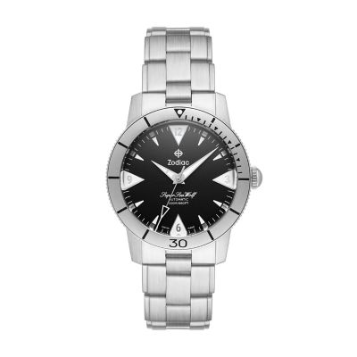 Zodiac Super Sea Wolf Skin Diver Automatic Stainless Steel Watch ZO9215