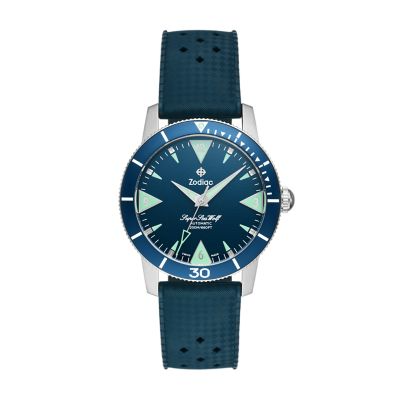 Zodiac Super Sea Wolf Skin Diver Automatic Rubber Strap Watch ZO9217