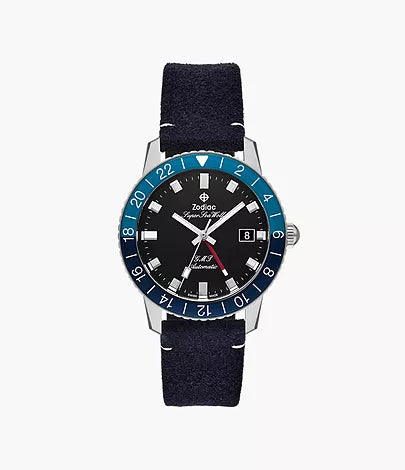 Zodiac Super Sea Wolf Swiss Automatic GMT Stainless Steel Watch ZO9413