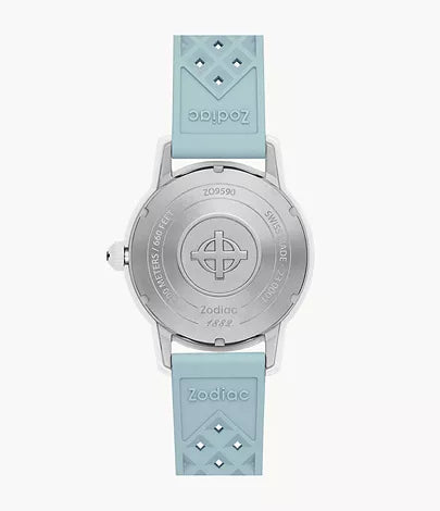 Zodiac Super Sea Wolf Ceramic Compression Diver Automatic Rubber Strap Watch ZO9590