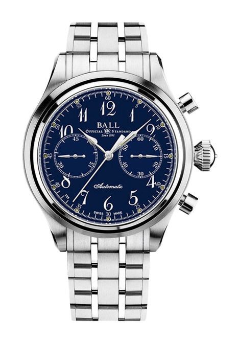 Ball Trainmaster Cannonball Chronograph Automatic Blue Dial Men's Watch Watch CM1052D-S7J-BE