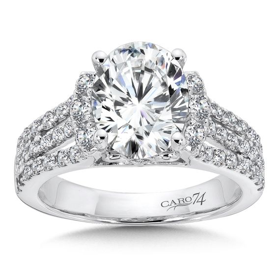 Engagement Ring with Oval Shape CR507W