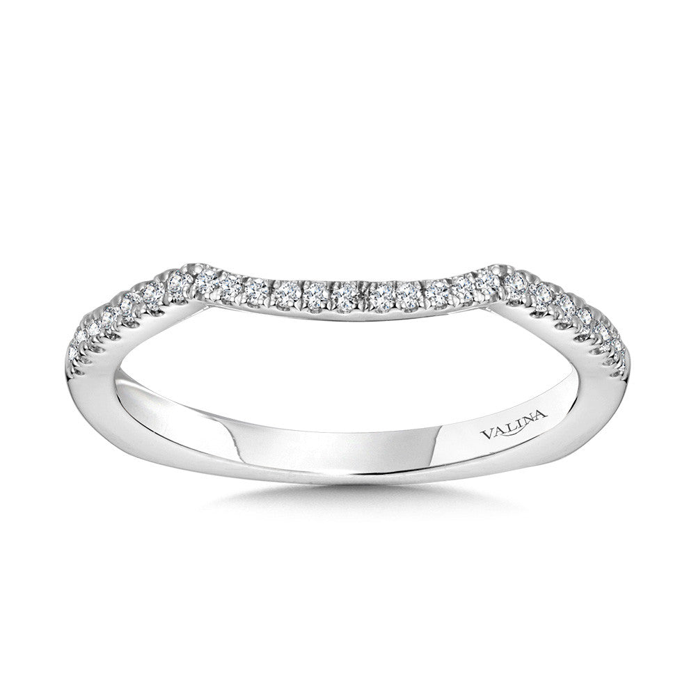 Valina Curved Diamond Wedding Band R1101BW