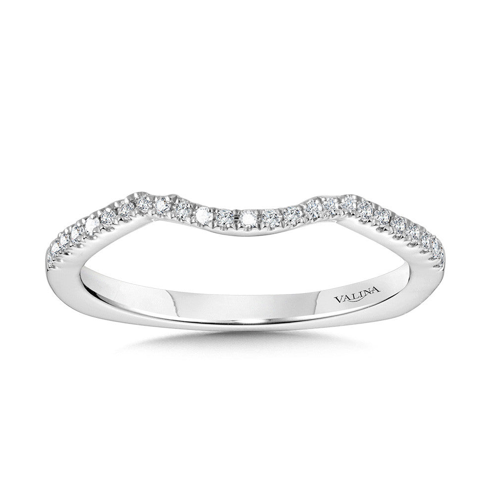 Valina Curved Diamond Wedding Band R1102BW