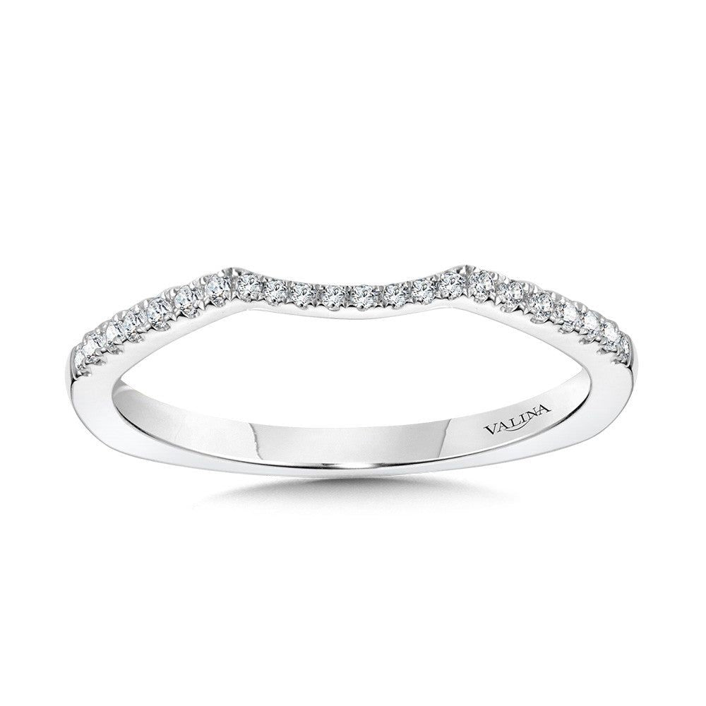 Valina Curved Diamond Wedding Band R1103BW