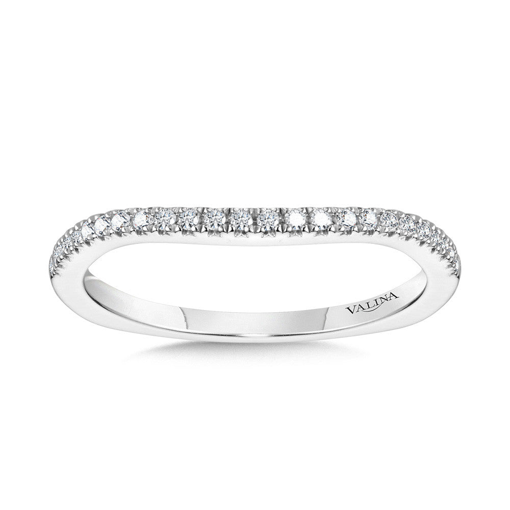 Valina Curved Diamond Wedding Band R1104BW