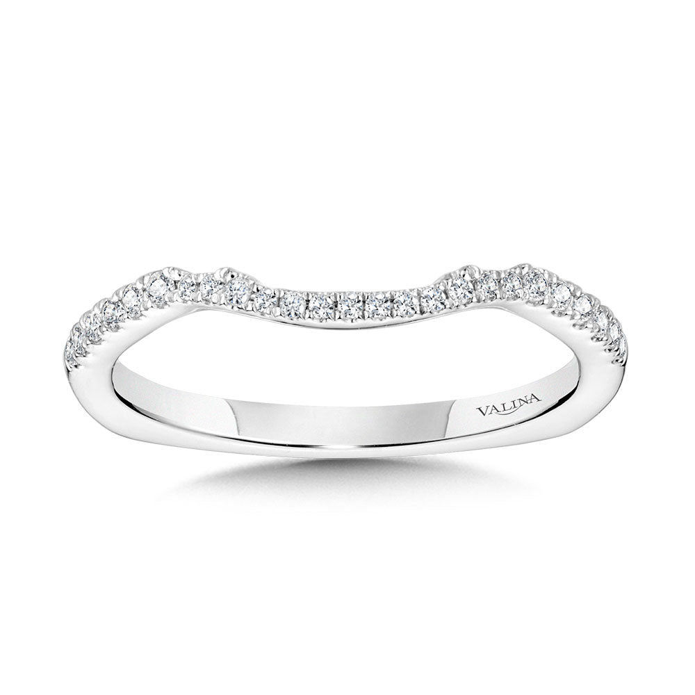Valina Curved Diamond Wedding Band R1106BW