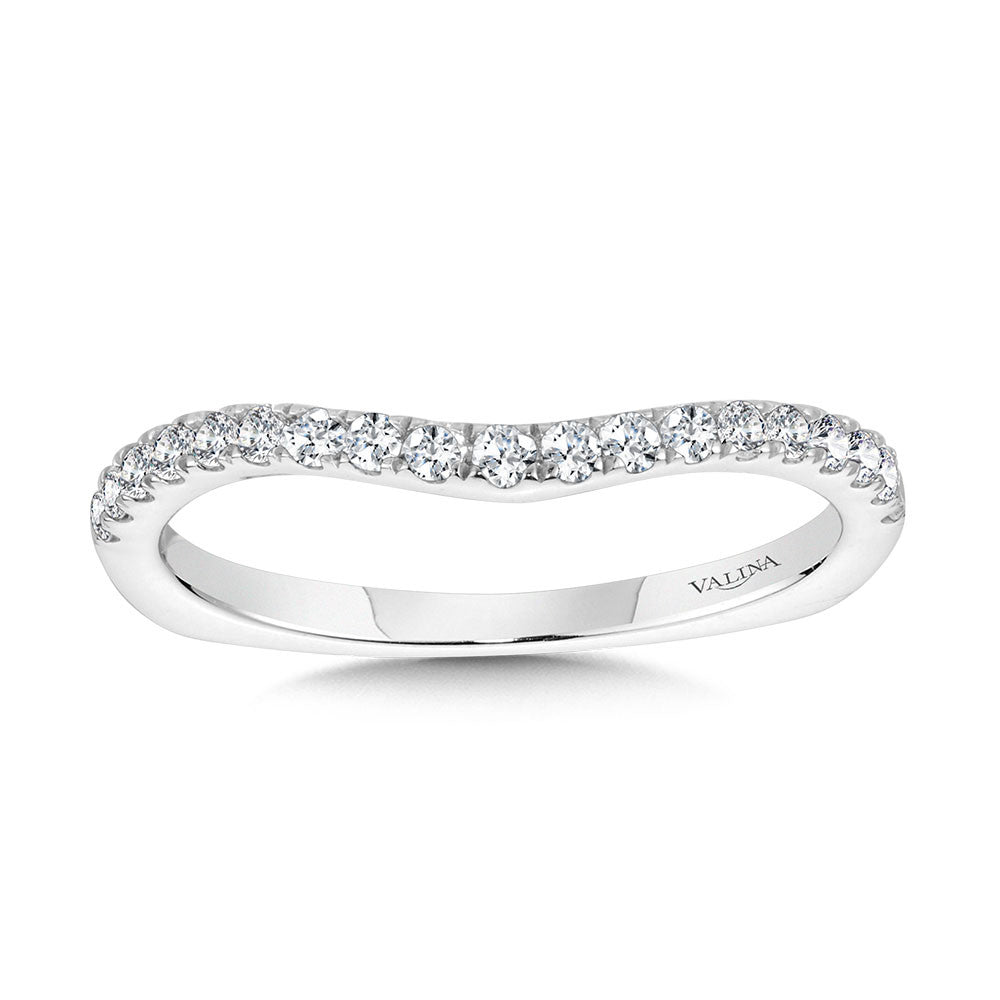 Valina Curved Diamond Wedding Band R2252BW