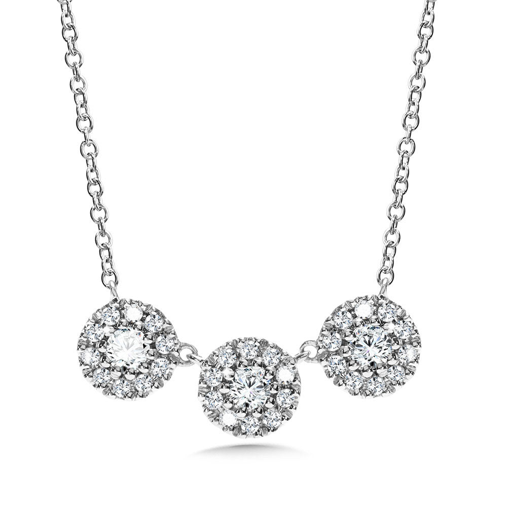DIAMOND DELIGHTS CLUSTER NECKLACE PDD3170-W