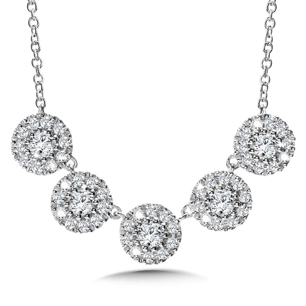 DIAMOND DELIGHTS CLUSTER NECKLACE PDD3171-W