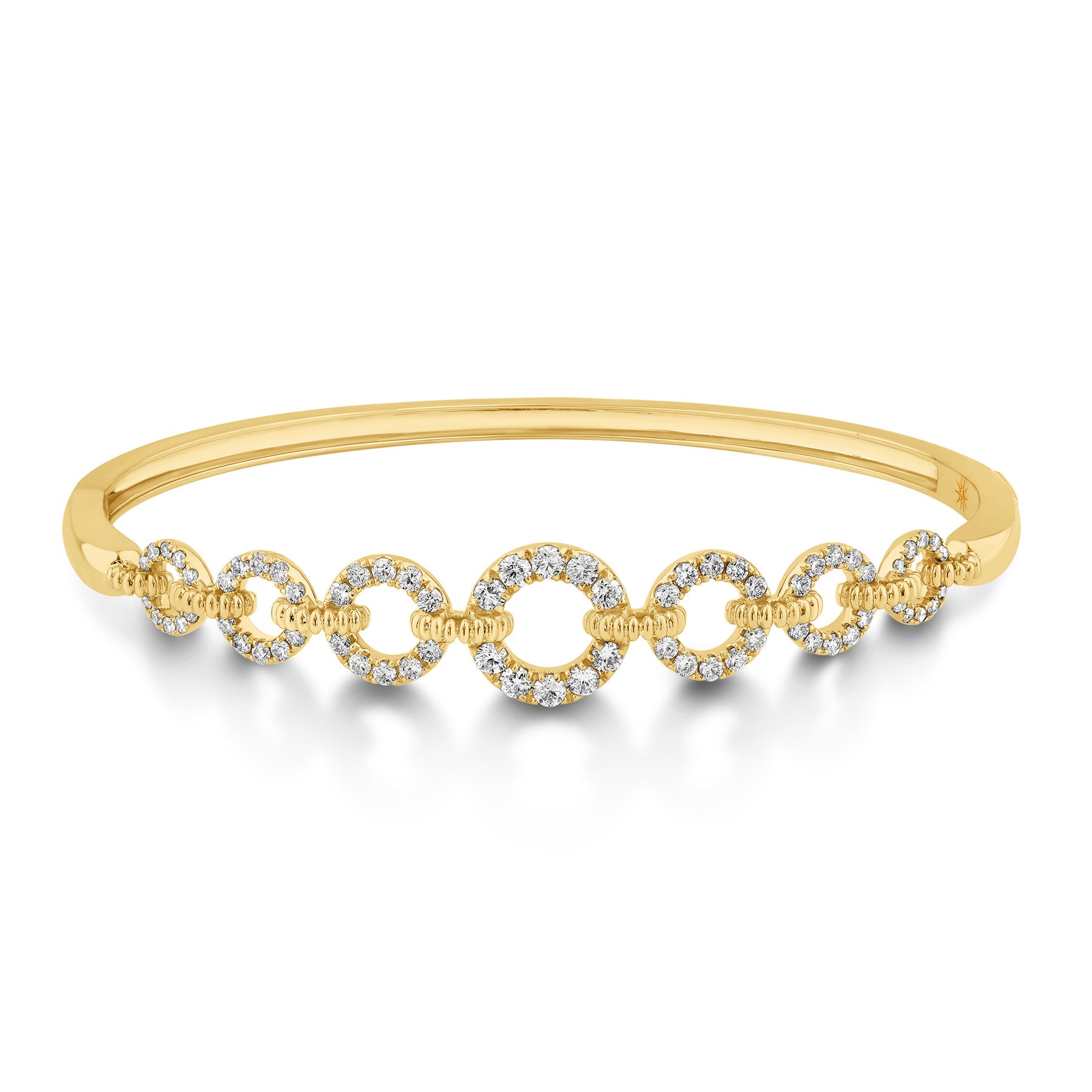 14K Gold & Diamond Link Bangle FB1012Y