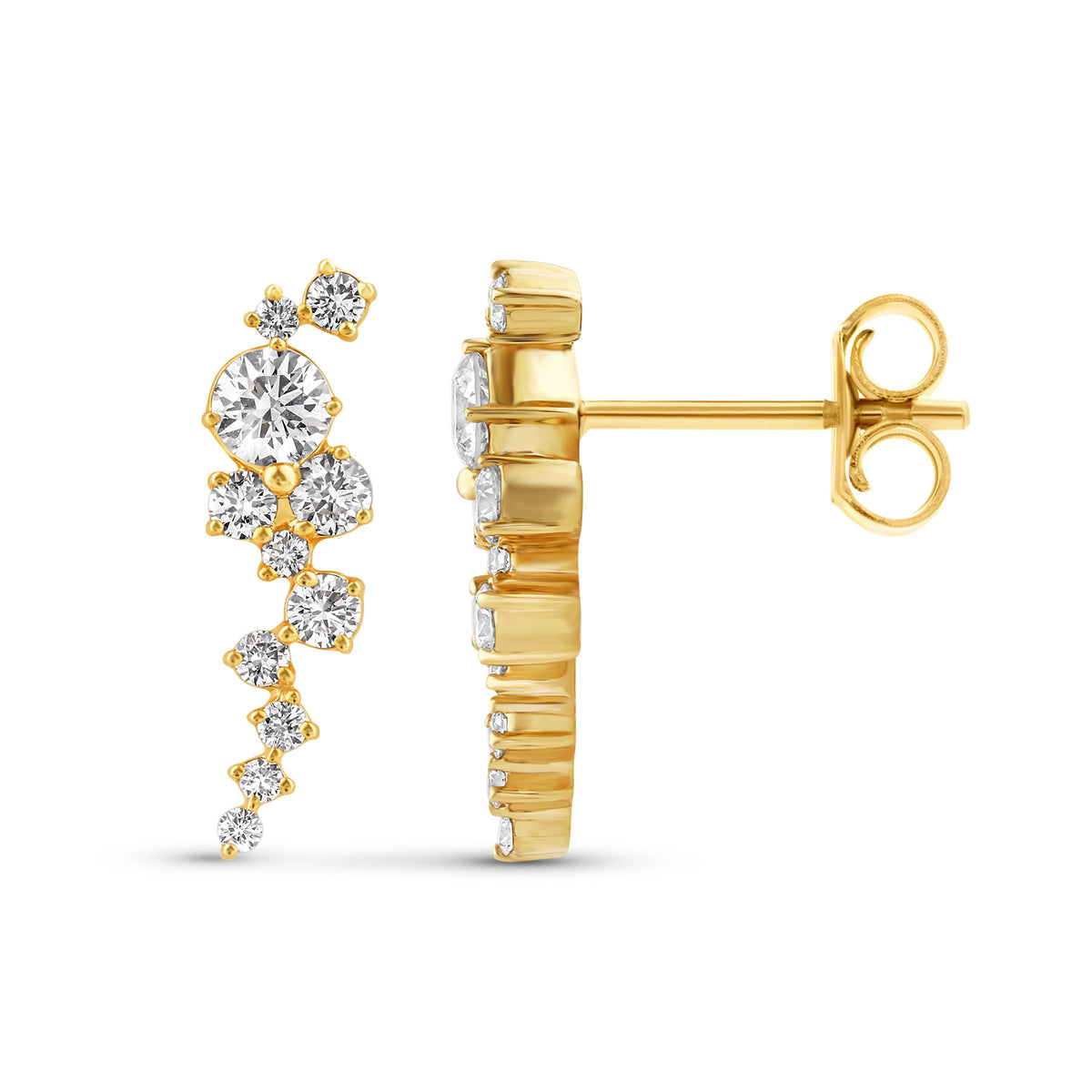 14K Gold & Diamond Druzy Earrings FE1011Y