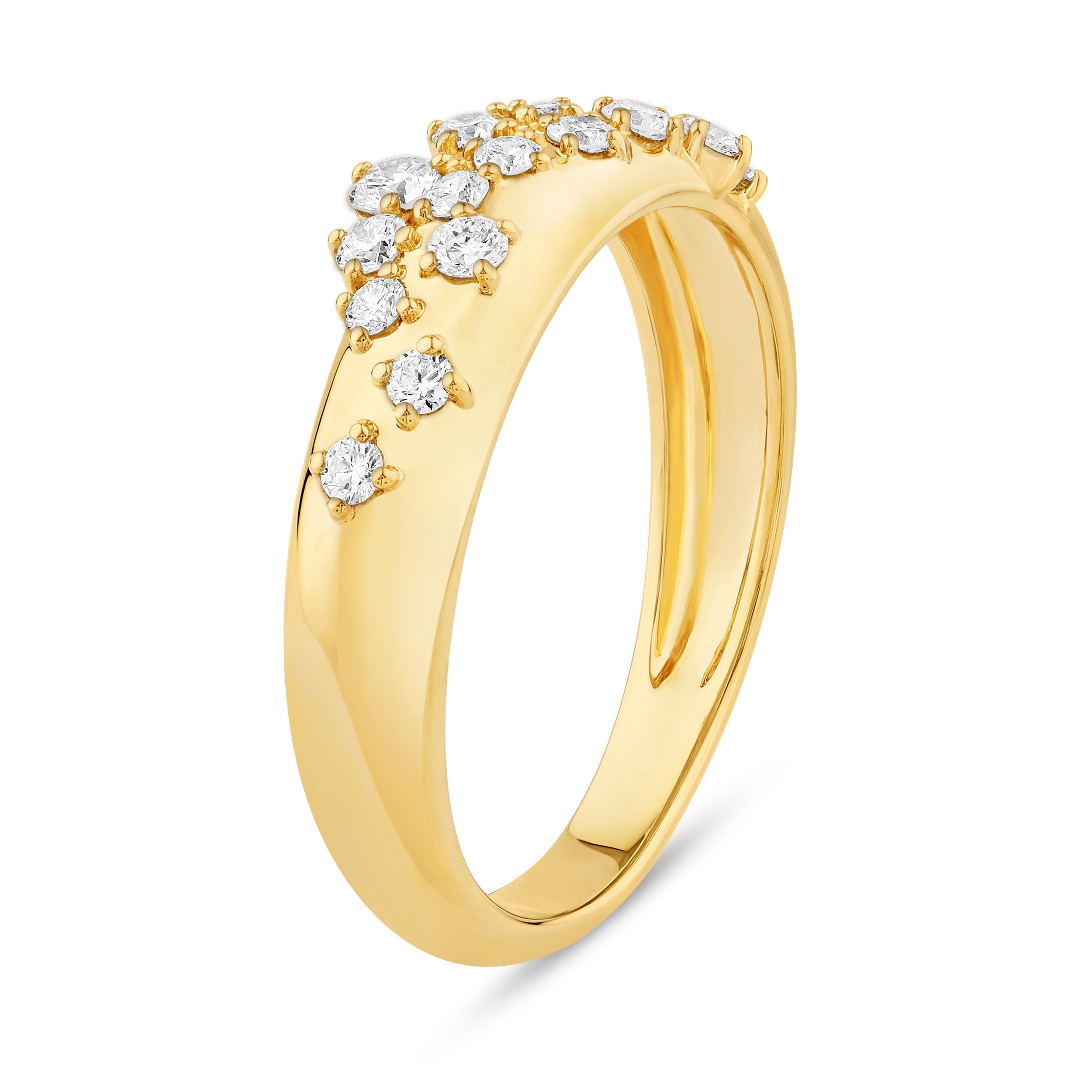 14K Gold & Diamond Druzy Ring FR1013Y