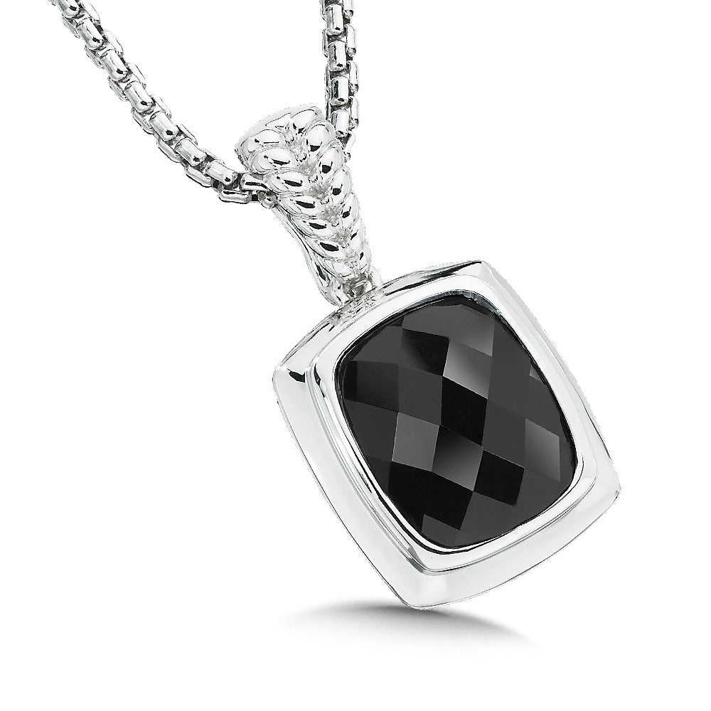 STERLING SILVER AND ONYX PENDANT LVP514-NX