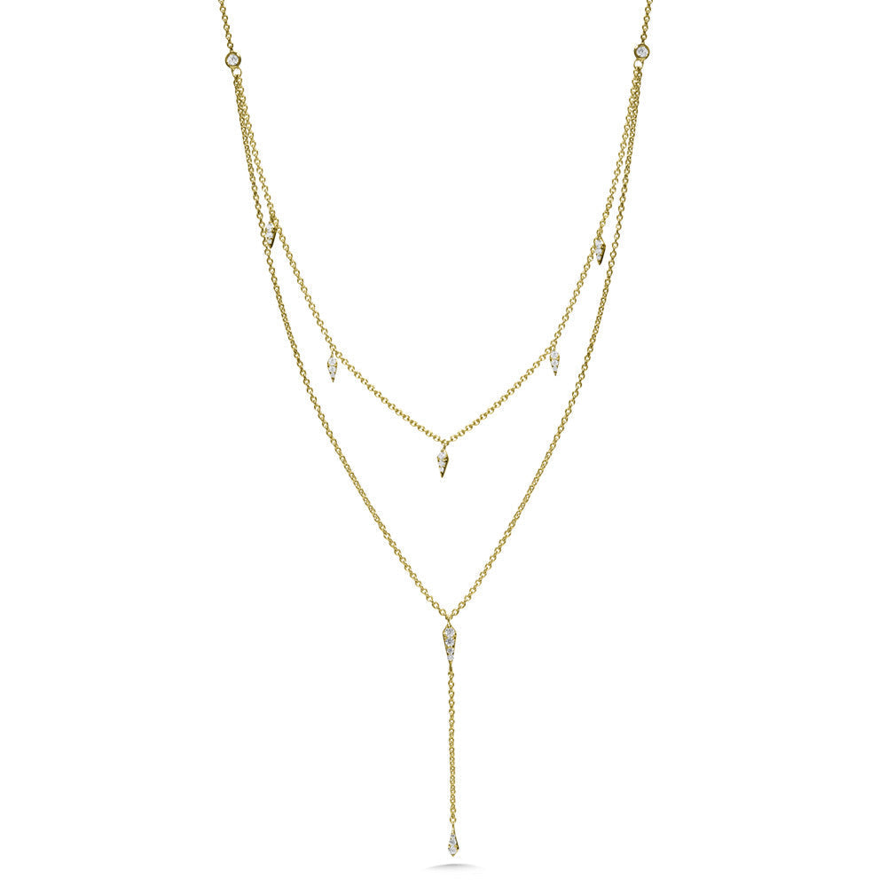 14K YELLOW GOLD DIAMOND NECKLACE PDD2976-Y