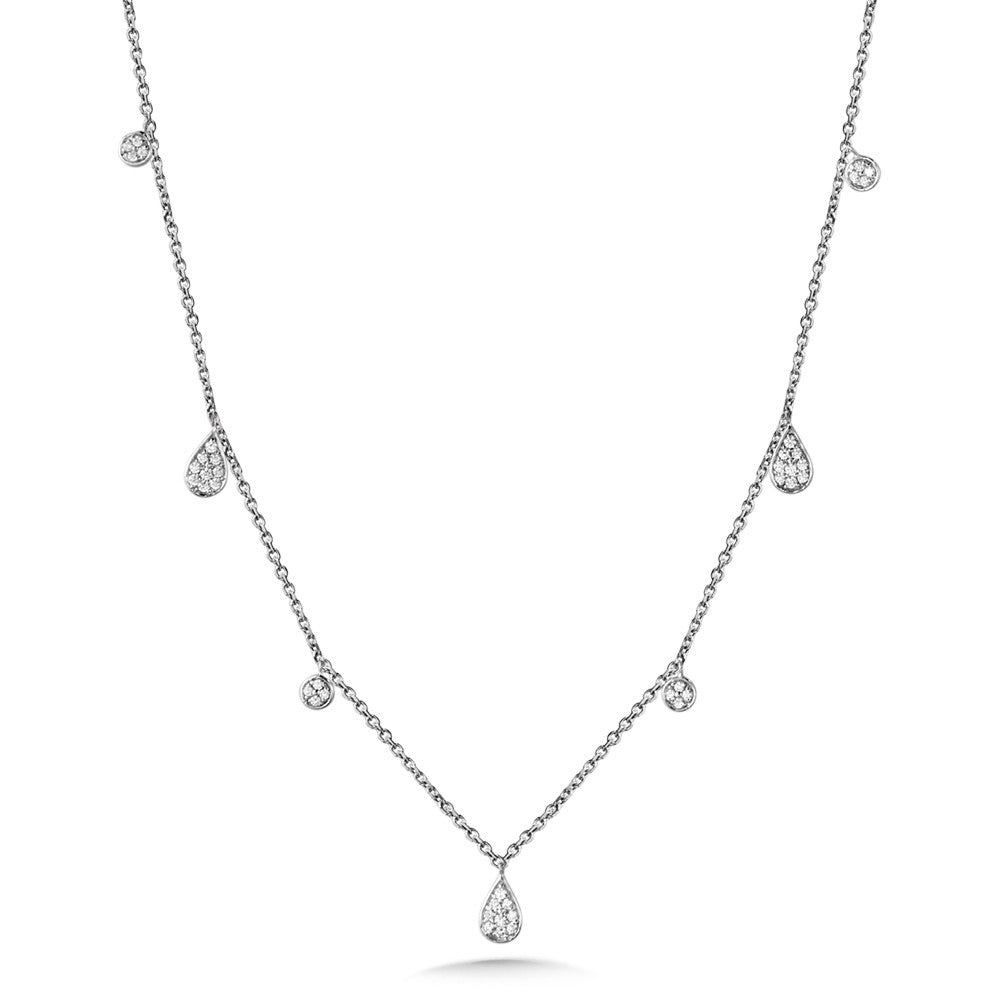 14K WHITE GOLD DIAMOND NECKLACE PDD2979-W