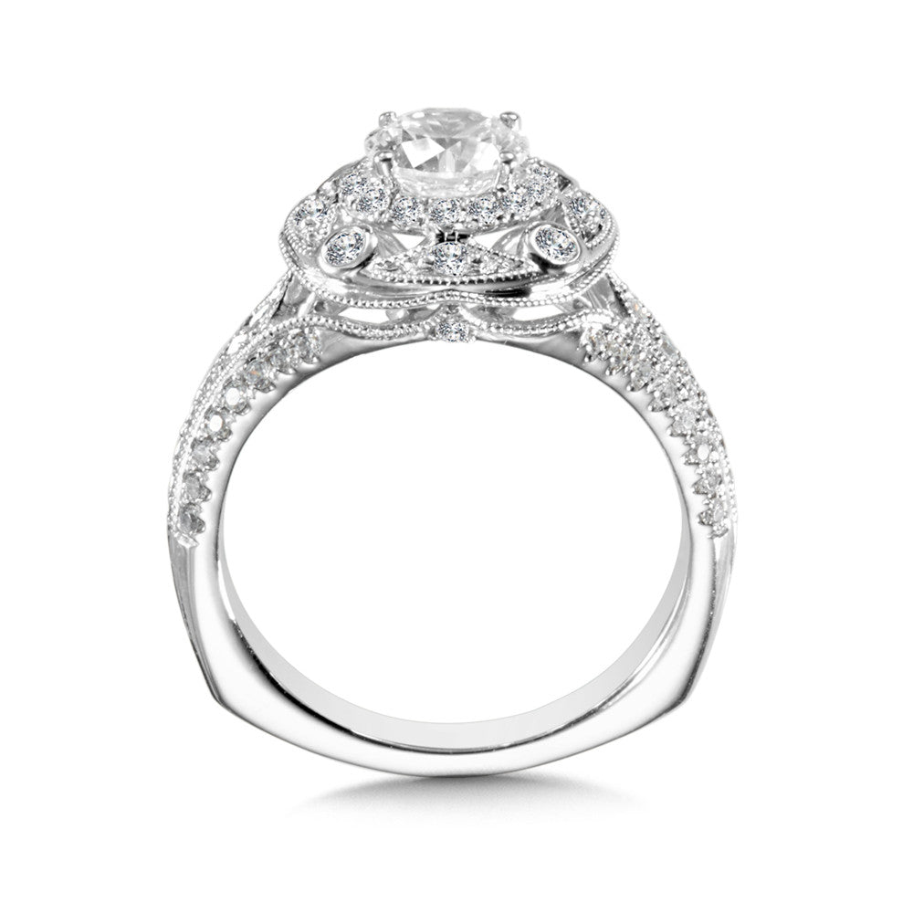 Valina Halo Engagement Ring R1001W