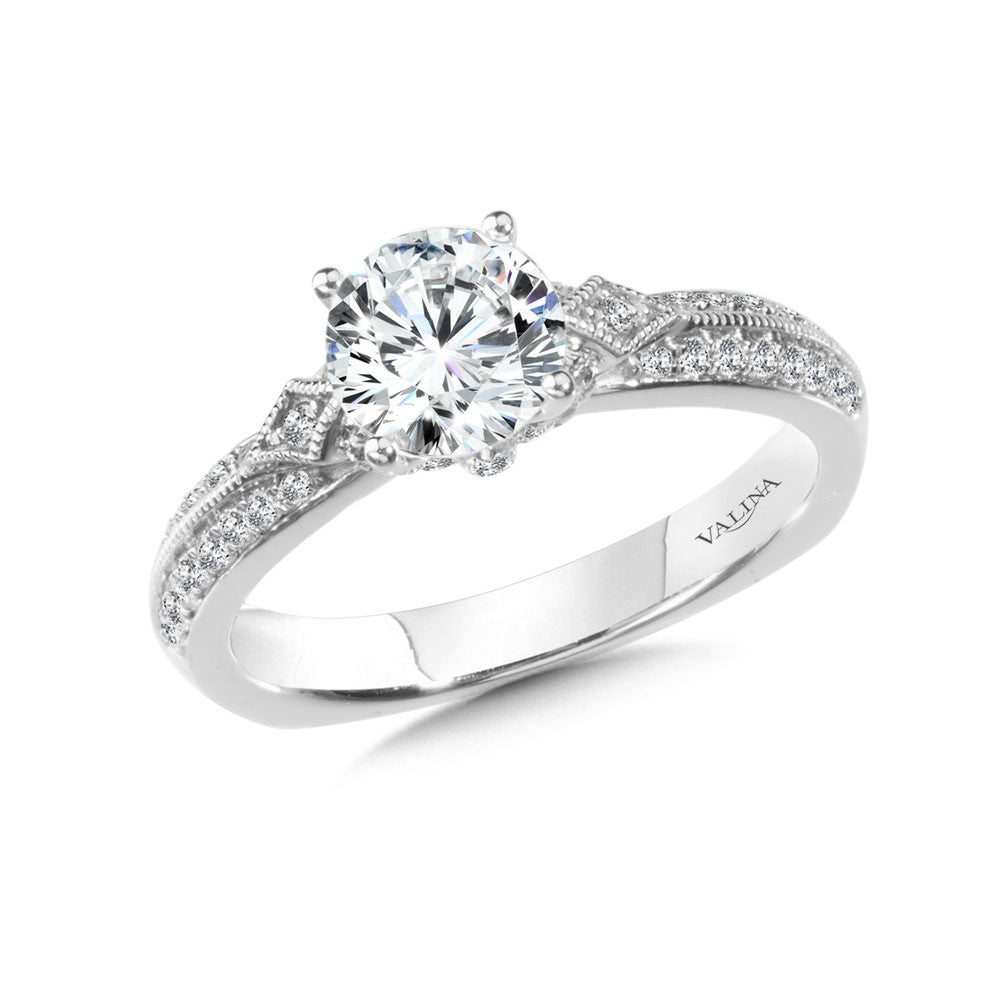 Valina Spiral Style Diamond Engagement Ring R1002W