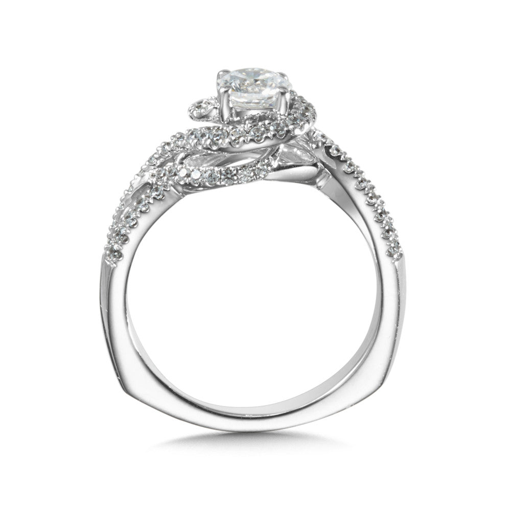 Valina Halo Style Engagement Ring R1004W