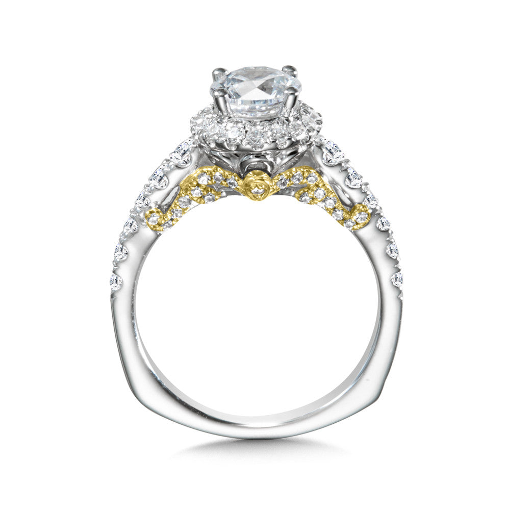 Valina Diamond Halo Style Engagement Ring R1008WY