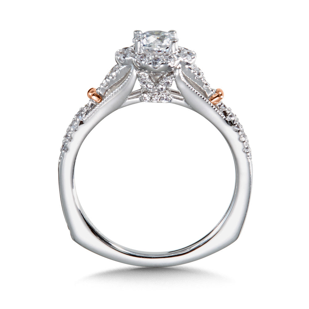 Valina Halo Style Engagement Ring R1010WP