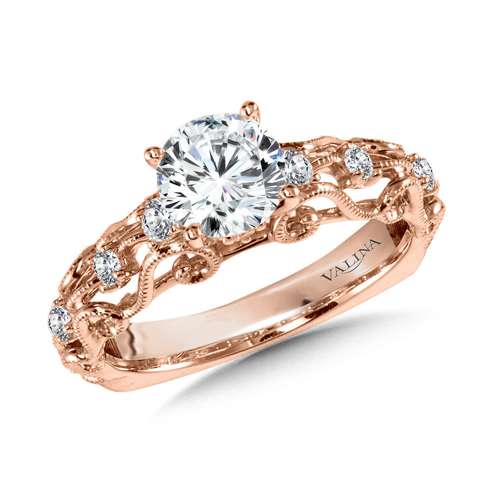 Valina Vintage Engagement Ring R1017P