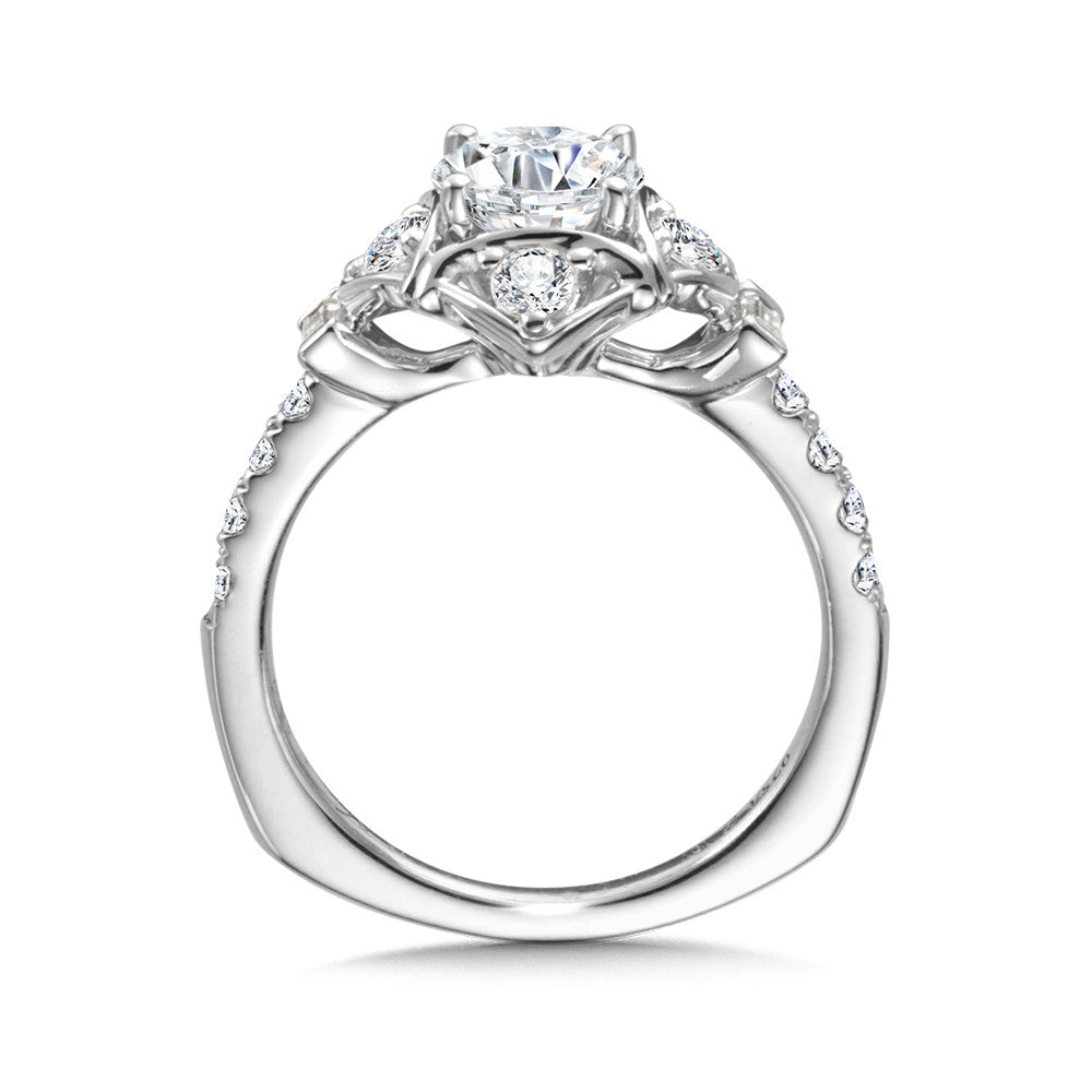 Valina Cushion-Shaped Halo Engagement Ring R1018W