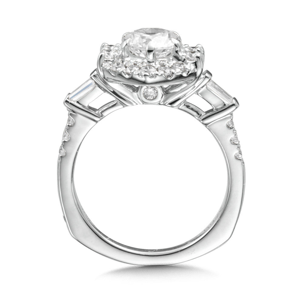 Valina Hexagon-Shaped Halo Diamond Engagement Ring R1022W