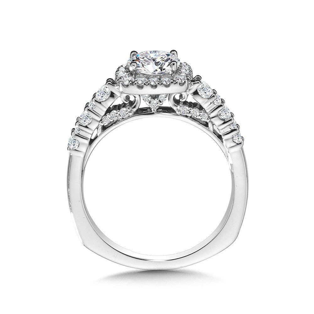 Valina Cushion-Shaped Halo Diamond Engagement Ring R1036W