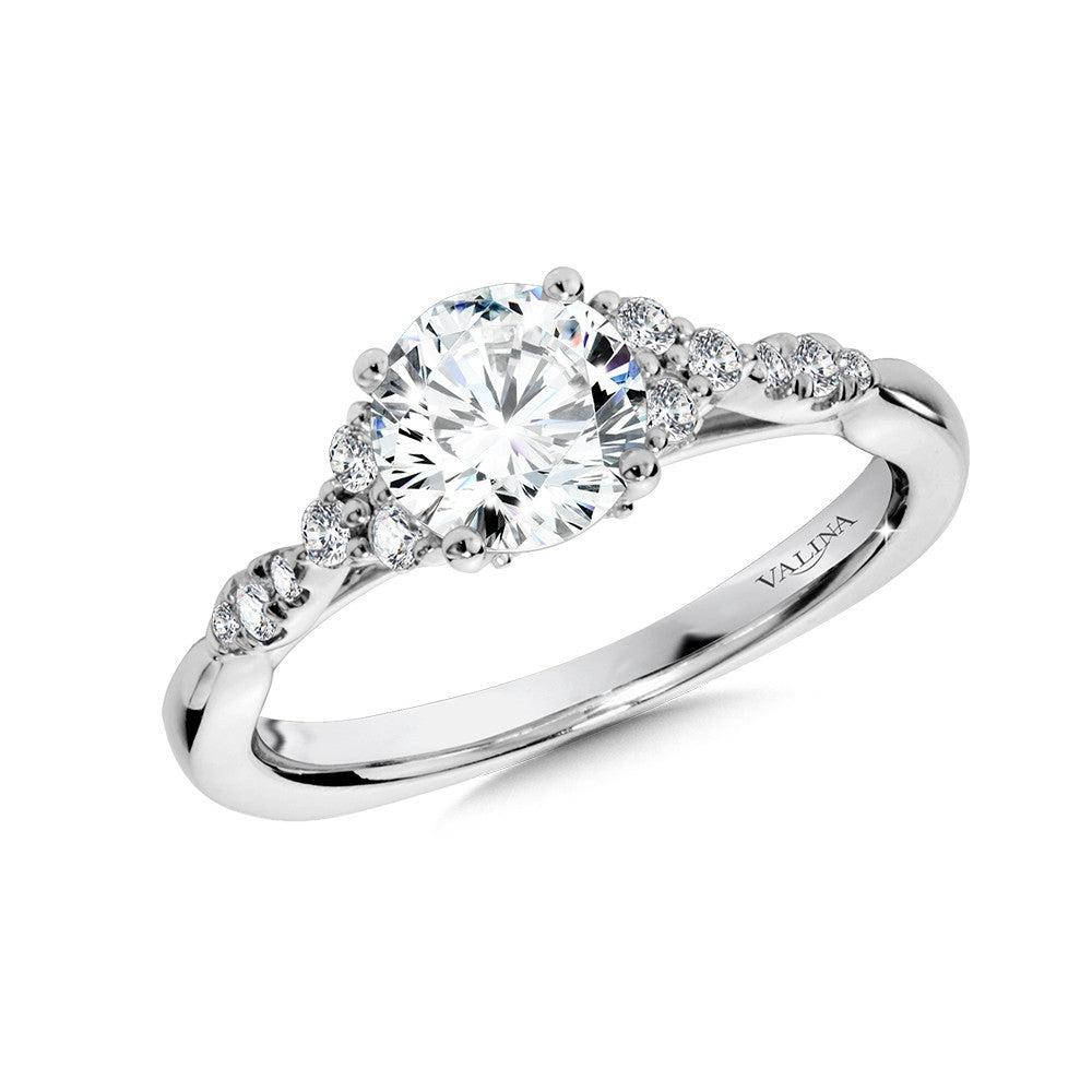 Valina Diamond Engagement Ring With Side Stones R1037W