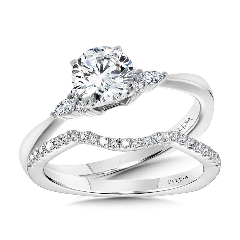 Valina Tapered Diamond Engagement Ring R1102W