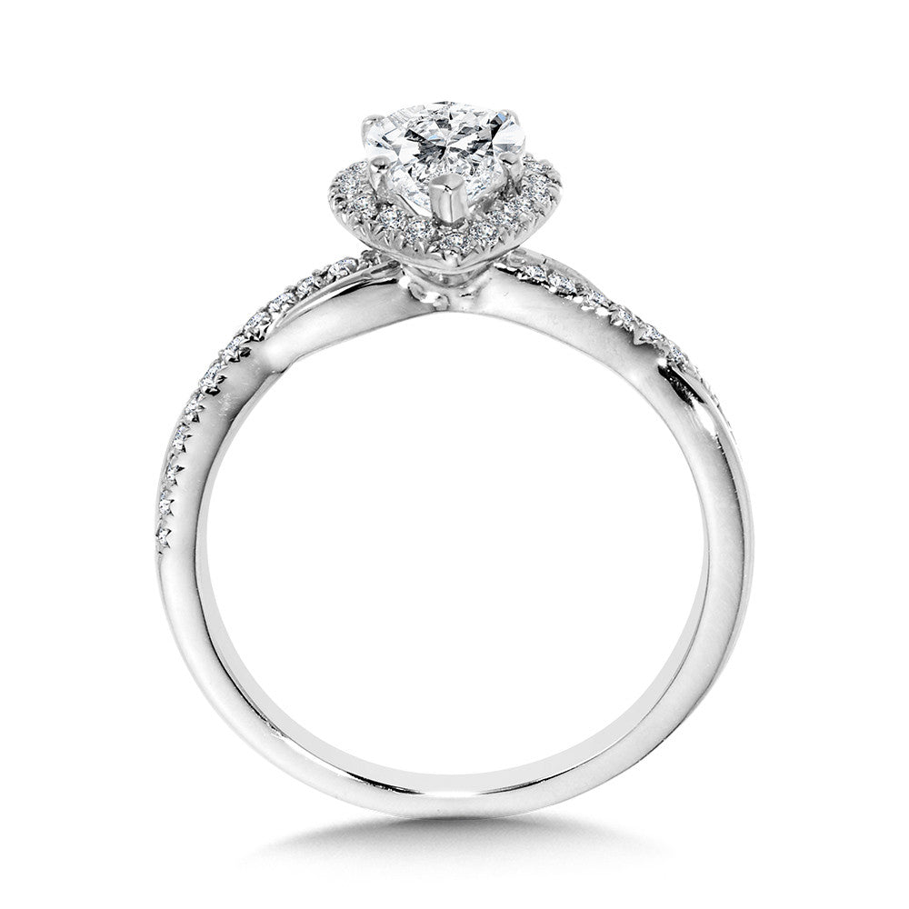 Valina Crisscross Marquise Halo Engagement Ring R1137W-SR