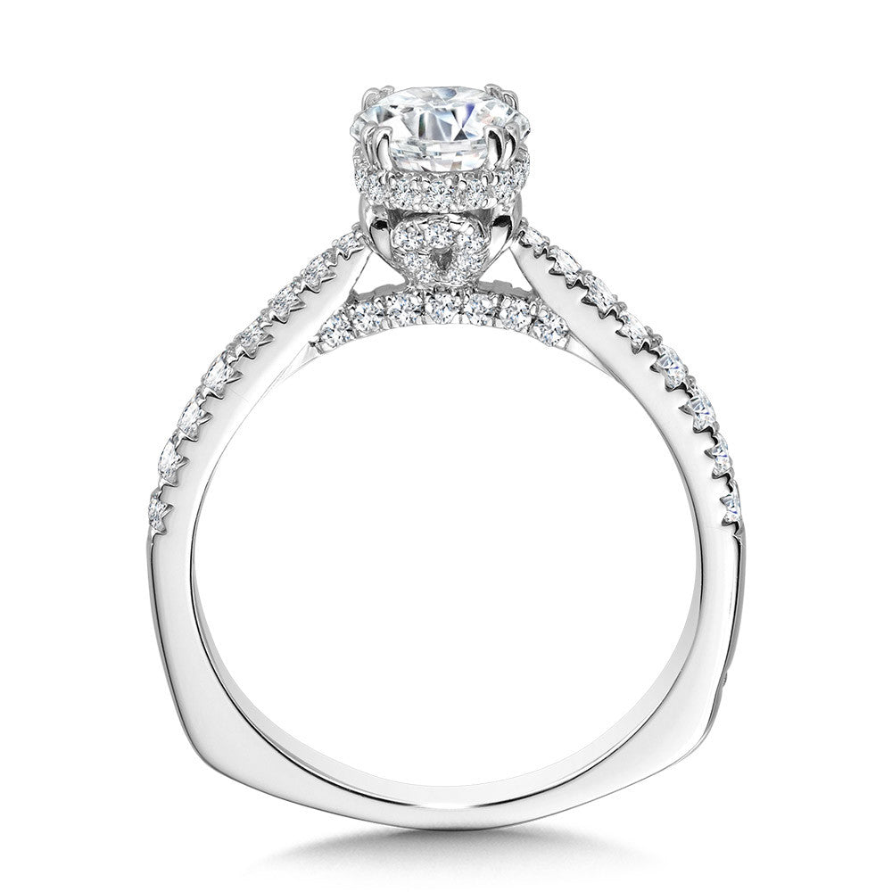Valina Double-Prong Straight Diamond Engagement Ring R1161W